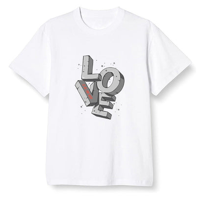 Pop Colour AJ1 Low GS Light Smoke Grey - Love!  - White Men T-shirt