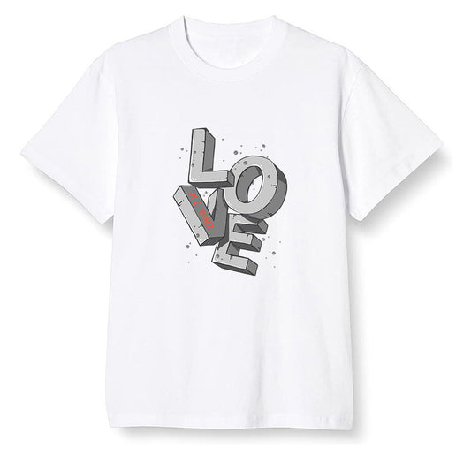 Pop Colour AJ1 Low GS Light Smoke Grey - Love!  - White Men T-shirt