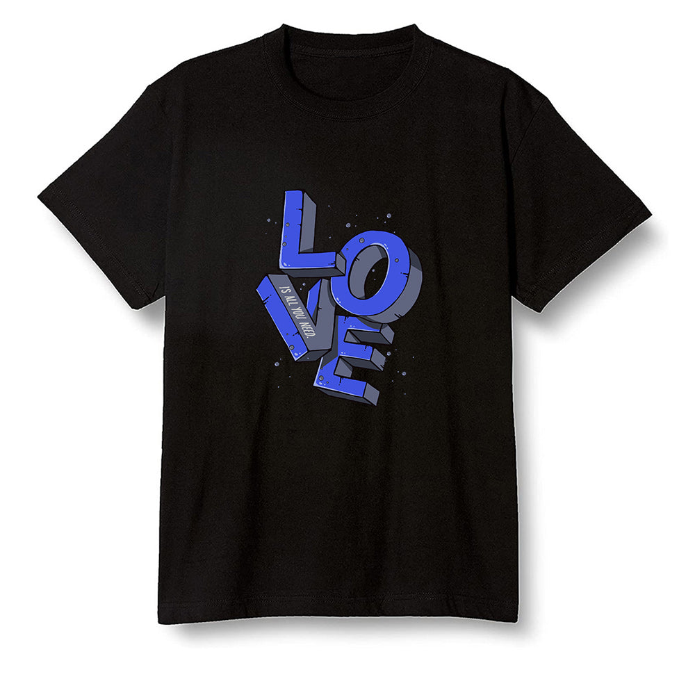 Pop Colour AJ1 Mid Hyper Royal - Love!  - Black Men T-shirt