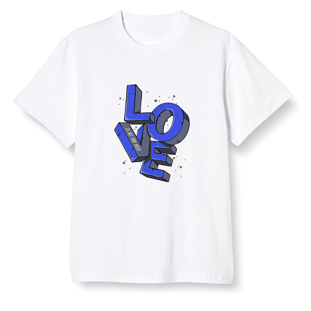 Pop Colour AJ1 Mid Hyper Royal - Love!  - White Men T-shirt