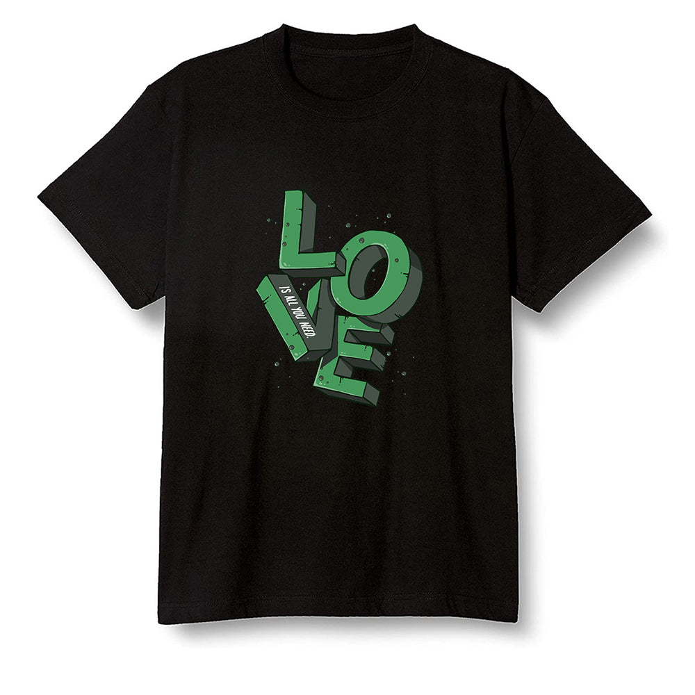 Pop Colour AJ1 Retro High OG Pine Green J10456 - Love!  - Black Men T-shirt