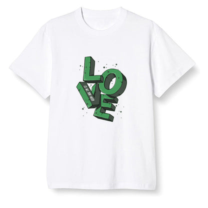 Pop Colour AJ1 Retro High OG Pine Green J10456 - Love!  - White Men T-shirt