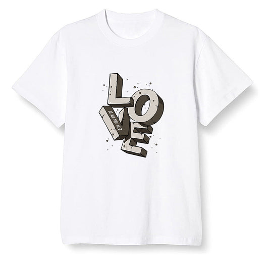 Pop Colour AJ1 Retro High Dark Mocha - Love!  - White Men T-shirt
