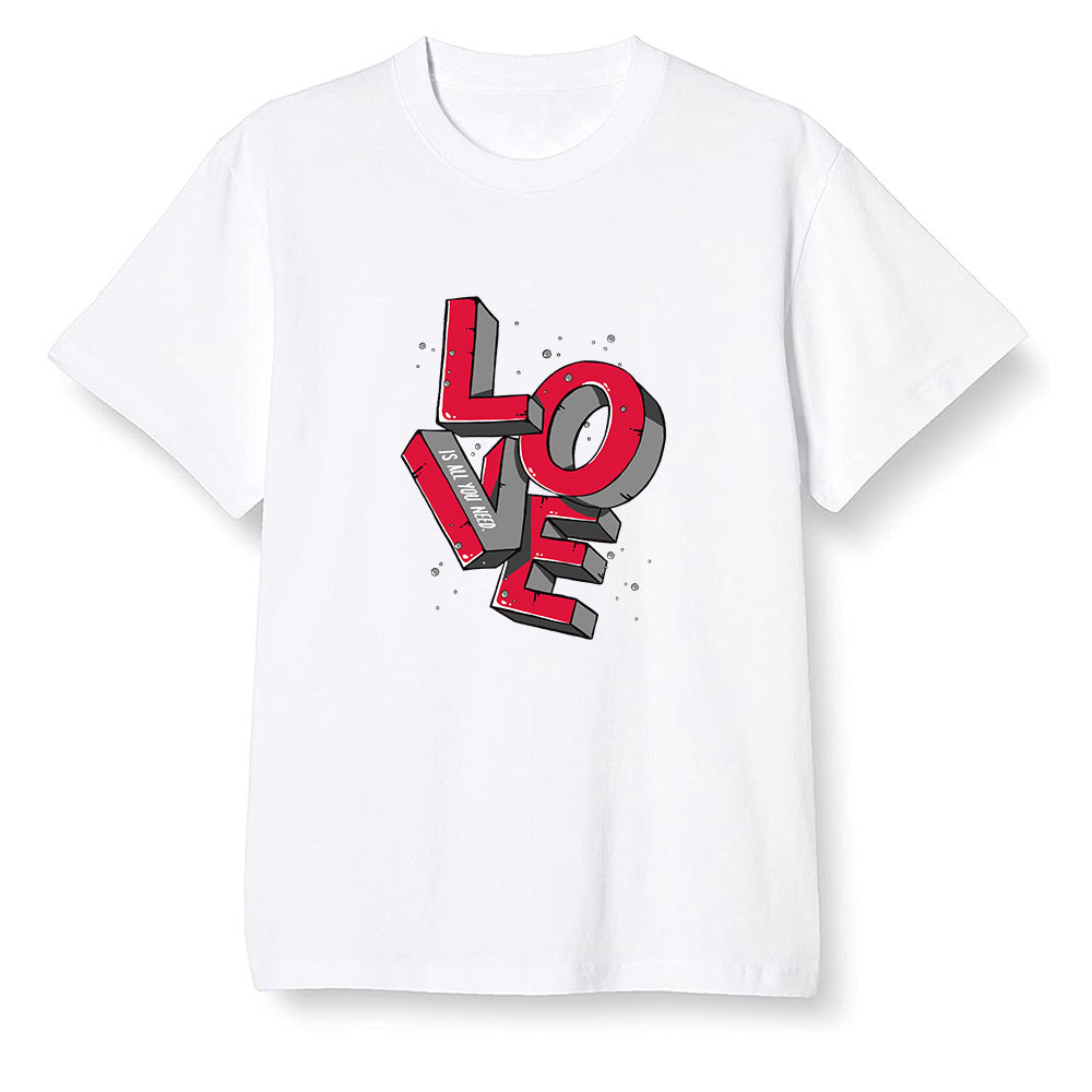 Pop Colour AJ1 Retro High OG Light Smoke Grey - Love!  - White Men T-shirt