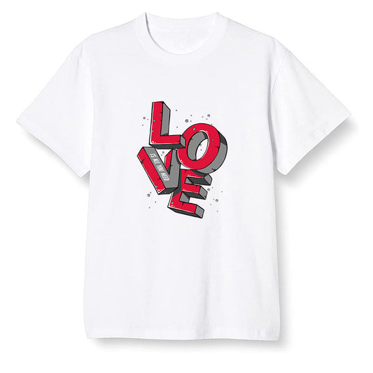 Pop Colour AJ1 Retro High OG Light Smoke Grey - Love!  - White Men T-shirt