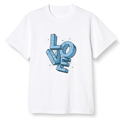 Pop Colour AJ1 Retro High OG University Blue - Love!  - White Men T-shirt