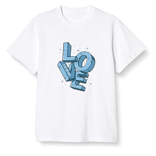 Pop Colour AJ1 Retro High OG University Blue - Love!  - White Men T-shirt