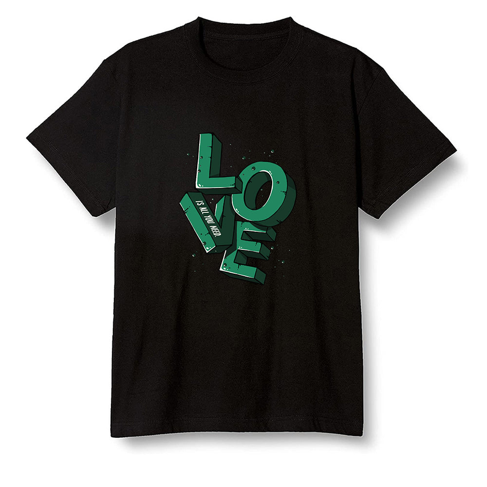 Pop Colour AJ1 Retro High OG Pine Green J10443 - Love!  - Black Men T-shirt