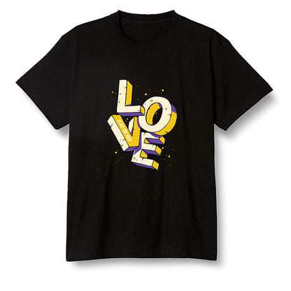 Pop Colour AJ1 Mid SE University Gold - Love!  - Black Men T-shirt