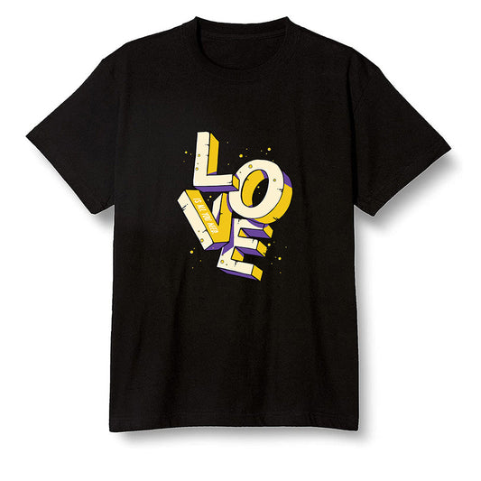 Pop Colour AJ1 Mid SE University Gold - Love!  - Black Men T-shirt