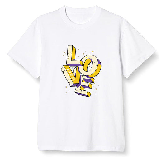 Pop Colour AJ1 Mid SE University Gold - Love!  - White Men T-shirt
