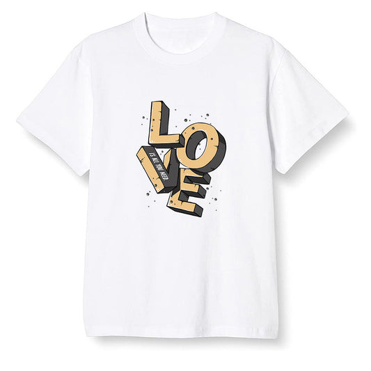 Pop Colour AJ1 Retro High OG NRG Gold TOE - Love!  - White Men T-shirt