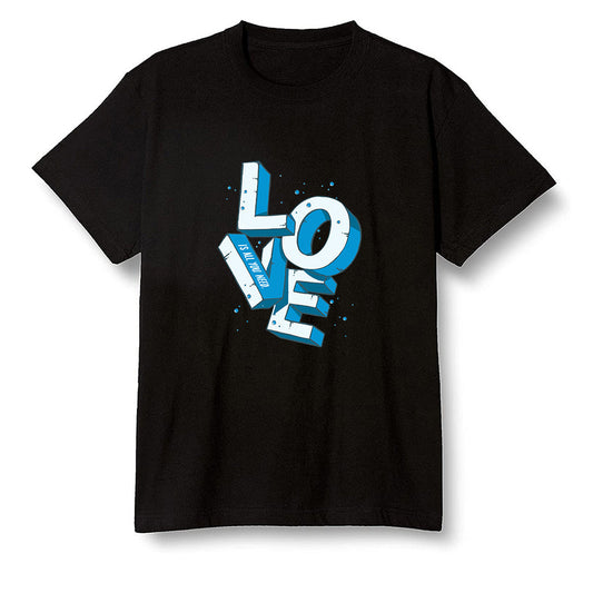 Pop Colour AJ1 NRG Joint Model - UNC - Love!  - Black Men T-shirt