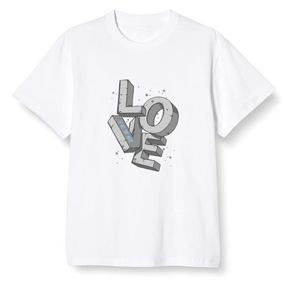 Pop Colour AJ1 Low Wolf Grey/Sail/Photon Dust/White - Love!  - White Men T-shirt