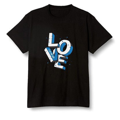 Pop Colour AJ1 High OG SP Fragment Design X Travis Scott - Love!  - Black Men T-shirt