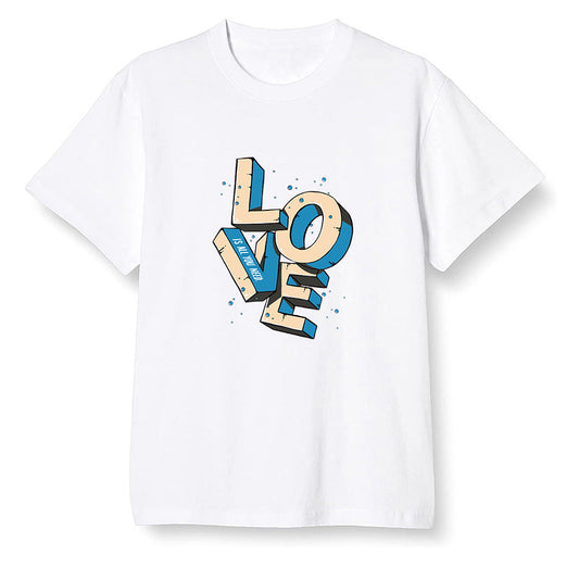 Pop Colour AJ1 Low Travis Scott X Fragment - Love!  - White Men T-shirt