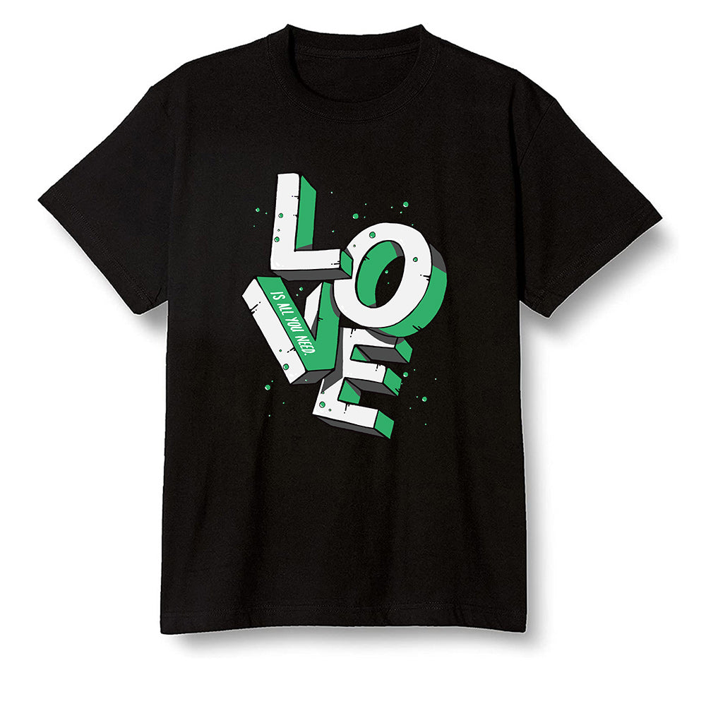 Pop Colour AJ13 Retro 'Lucky Green' - Love! - Black Men T-shirt