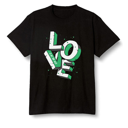 Pop Colour AJ13 Retro 'Lucky Green' - Love! - Black Men T-shirt