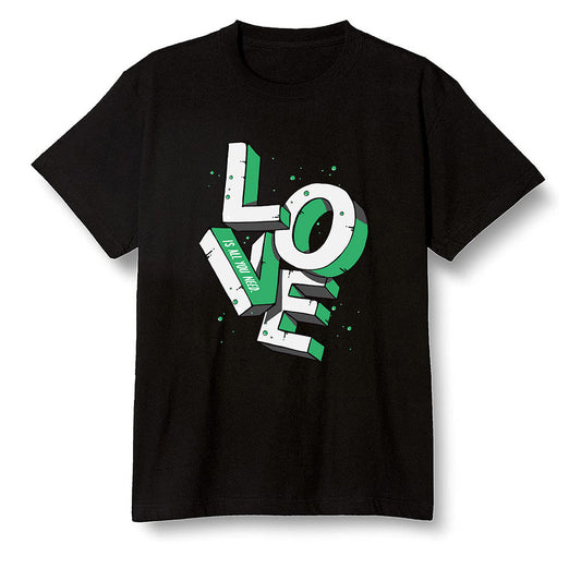 Pop Colour AJ13 Retro 'Lucky Green' - Love! - Black Men T-shirt