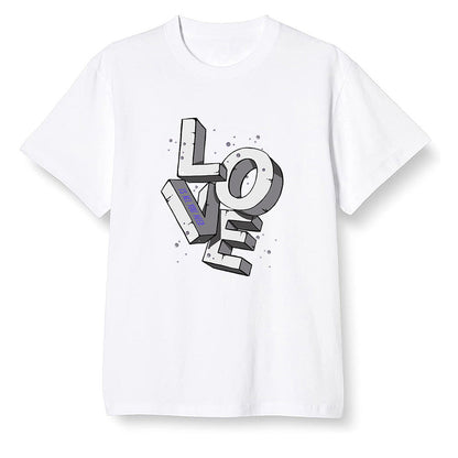 Pop Colour AJ6 Retro Ltr Flint - Love! - White Men T-shirt