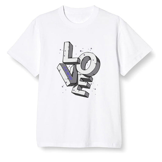 Pop Colour AJ6 Retro Ltr Flint - Love! - White Men T-shirt