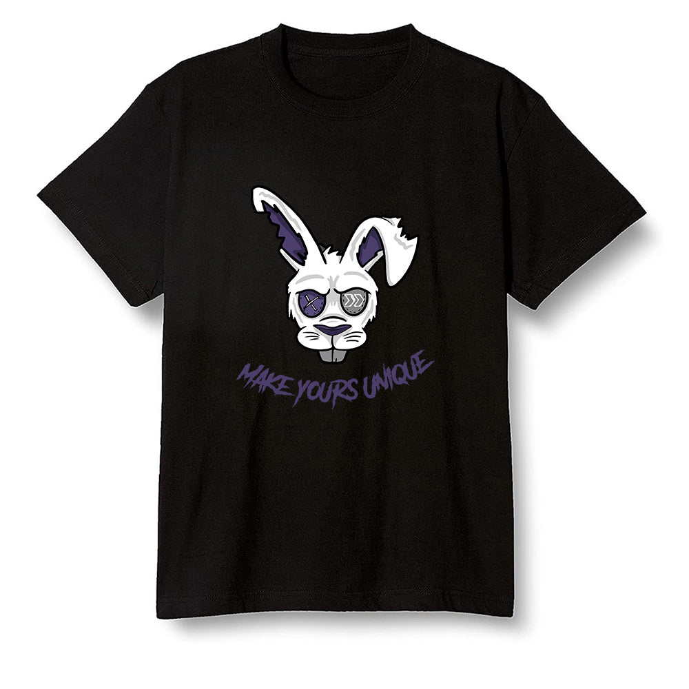 Pop Colour AJ1 High OG Court Purple - Make yours unque - Black Men T-shirt