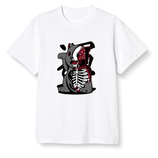 Pop Colour AJ1 Low Black Toe - Maneki Neko - White Men T-shirt