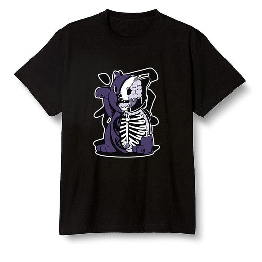 Pop Colour AJ1 High OG Court Purple - Maneki Neko - Black Men T-shirt