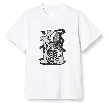 Pop Colour AJ1 Low Wolf Grey/Sail/Photon Dust/White - Maneki Neko - White Men T-shirt