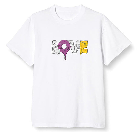 Pop Colour AJ1 Retro High OG Brotherhood - Melting love - White Men T-shirt