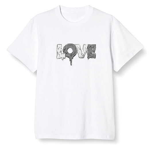 Pop Colour AJ1 High OG Silver TOE - Melting love - White Men T-shirt