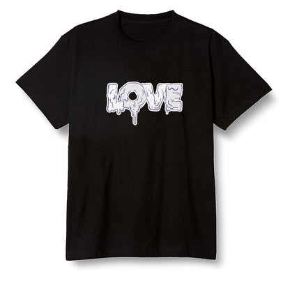 Pop Colour AJ1 High OG Court Purple - Melting love - Black Men T-shirt