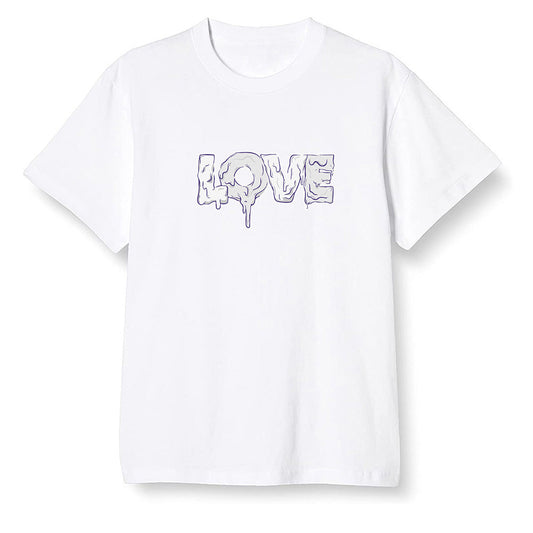 Pop Colour AJ1 High OG Court Purple - Melting love - White Men T-shirt