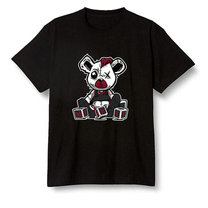 Pop Colour AJ1 Low Black Toe - Misfit Teddy - Black Men T-shirt