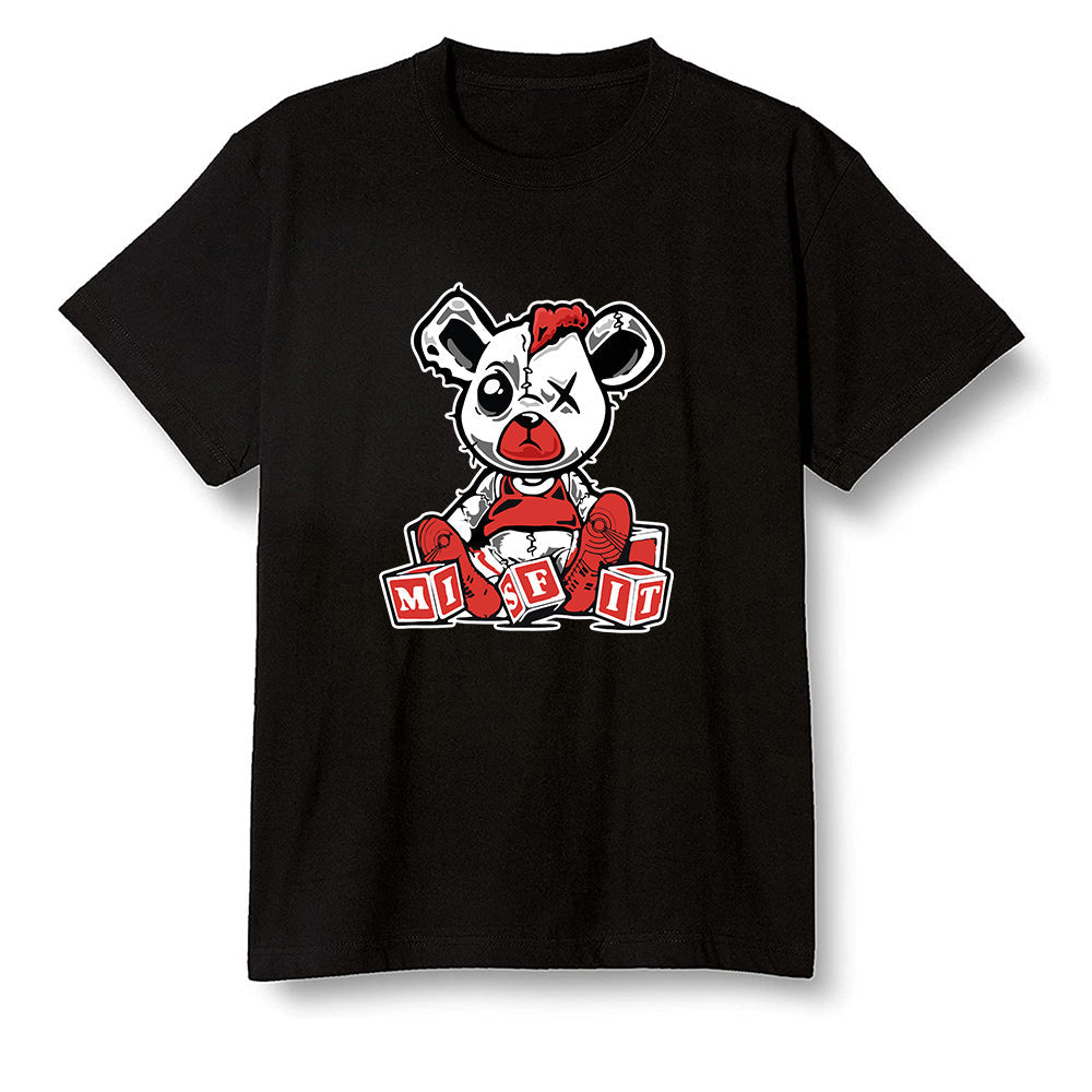 Pop Colour AJ1 Retro High OG Chicago - Misfit Teddy - Black Men T-shirt