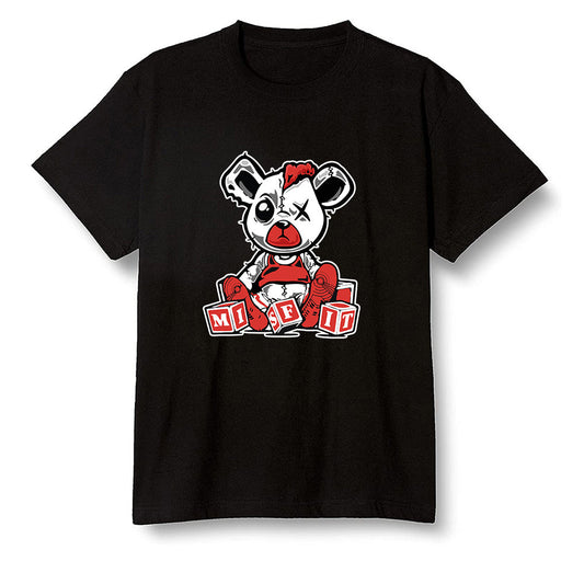 Pop Colour AJ1 Retro High OG Chicago - Misfit Teddy - Black Men T-shirt