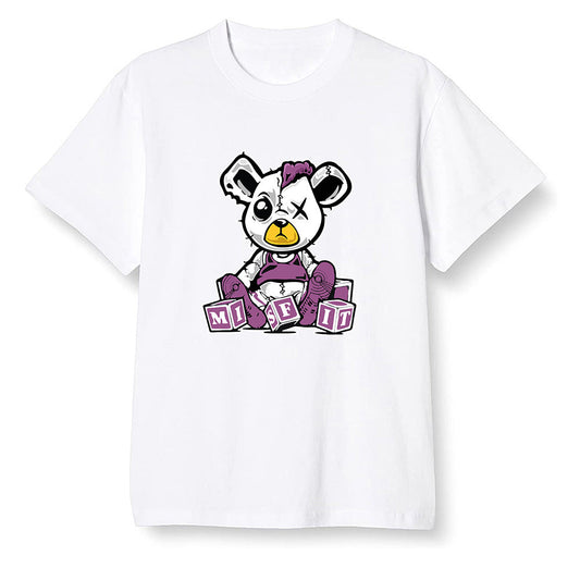 Pop Colour AJ1 Retro High OG Brotherhood - Misfit Teddy - White Men T-shirt