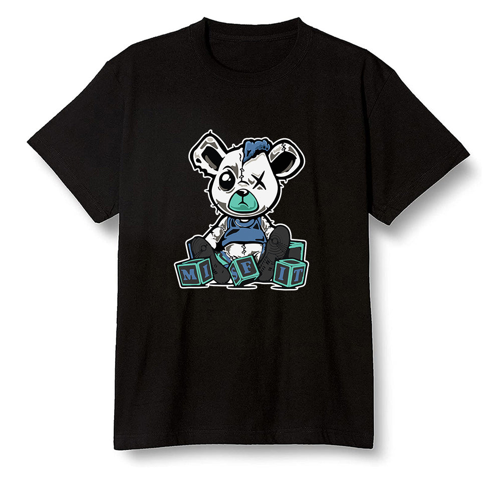Pop Colour AJ1 High OG TIE DYE - Misfit Teddy - Black Men T-shirt