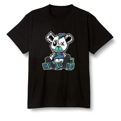 Pop Colour AJ1 High OG TIE DYE - Misfit Teddy - Black Men T-shirt