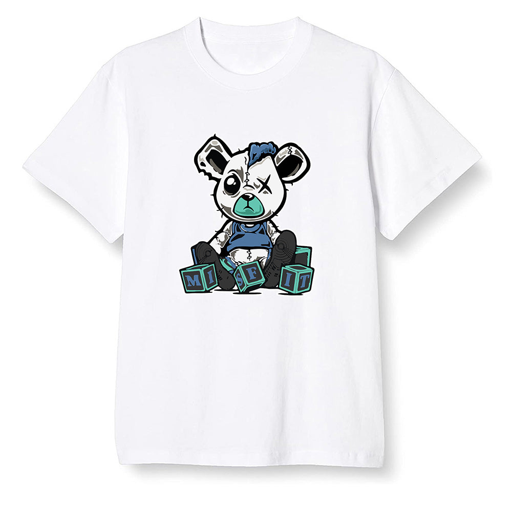 Pop Colour AJ1 High OG TIE DYE - Misfit Teddy - White Men T-shirt