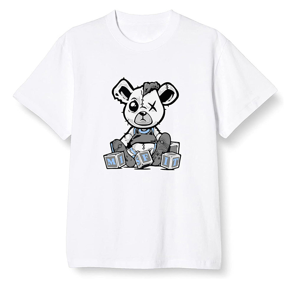 Pop Colour AJ1 Low Wolf Grey/Sail/Photon Dust/White - Misfit Teddy - White Men T-shirt