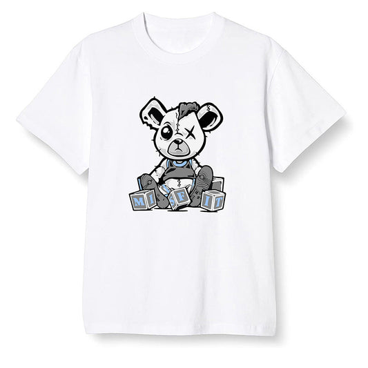 Pop Colour AJ1 Low Wolf Grey/Sail/Photon Dust/White - Misfit Teddy - White Men T-shirt