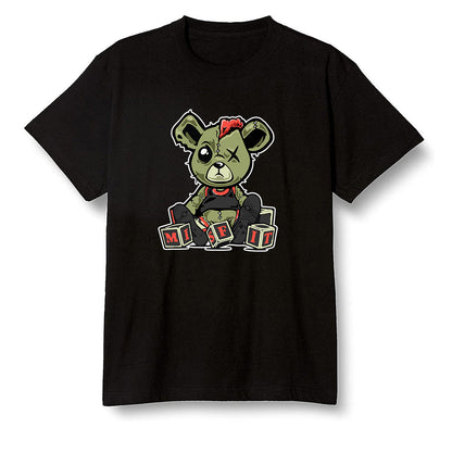 Pop Colour AJ6 Retro SP Travis Scott - Medium Olive - Misfit Teddy - Black Men T-shirt