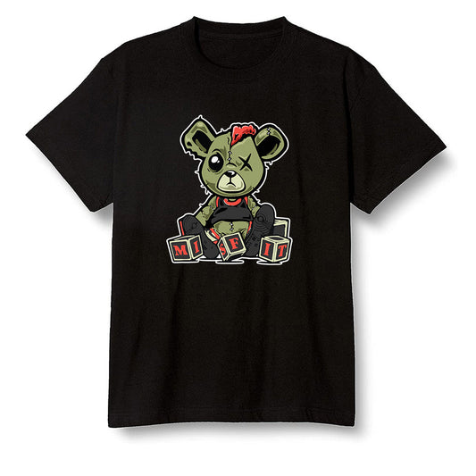 Pop Colour AJ6 Retro SP Travis Scott - Medium Olive - Misfit Teddy - Black Men T-shirt