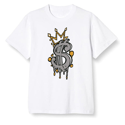 Pop Colour AJ1 Retro High OGetallic Gold - Money  - White Men T-shirt