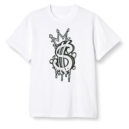 Pop Colour AJ1 Retro High OG Shadow 2.0 - Money  - White Men T-shirt