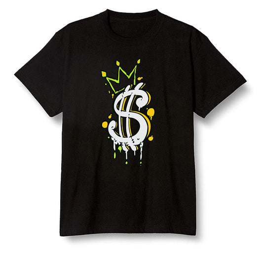 Pop Colour AJ1 Retro High OG Volt Gold - Money  - Black Men T-shirt