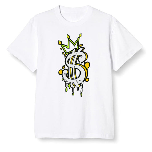 Pop Colour AJ1 Retro High OG Volt Gold - Money  - White Men T-shirt