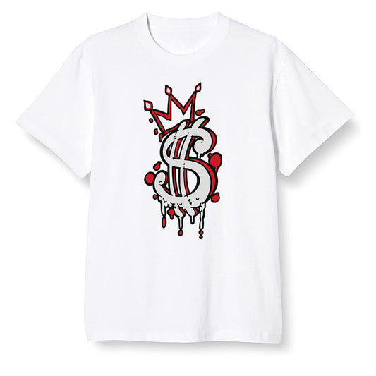 Pop Colour AJ1 Retro High OG Light Smoke Grey - Money  - White Men T-shirt