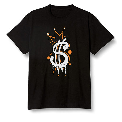 Pop Colour AJ1 Retro High OG Electro Orange - Money  - Black Men T-shirt